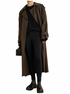 The Row Tailored Ponte Pants - Classic Slim Fit in Beige